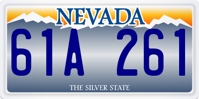 NV license plate 61A261