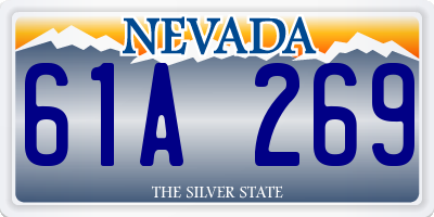 NV license plate 61A269