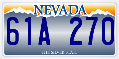NV license plate 61A270
