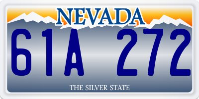 NV license plate 61A272