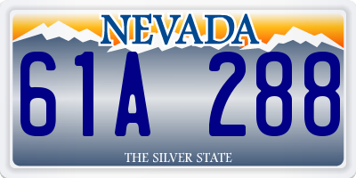 NV license plate 61A288