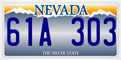 NV license plate 61A303