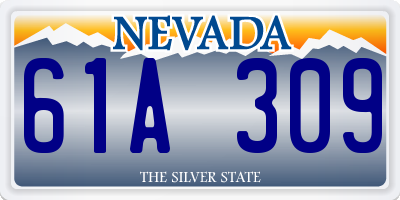 NV license plate 61A309