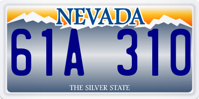 NV license plate 61A310