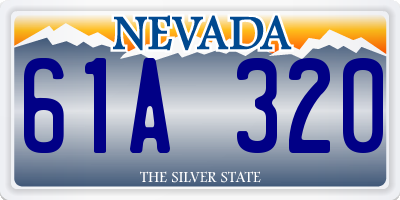 NV license plate 61A320