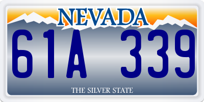 NV license plate 61A339