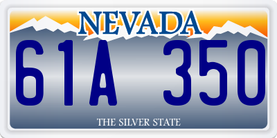NV license plate 61A350