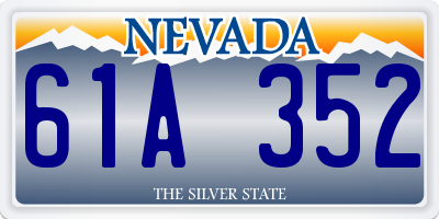 NV license plate 61A352
