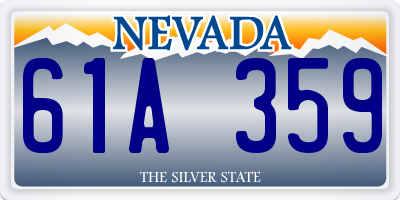 NV license plate 61A359