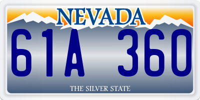 NV license plate 61A360