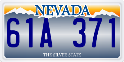 NV license plate 61A371
