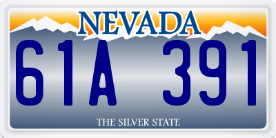 NV license plate 61A391