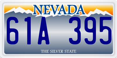 NV license plate 61A395