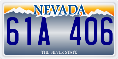 NV license plate 61A406