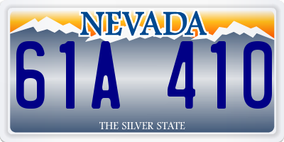 NV license plate 61A410