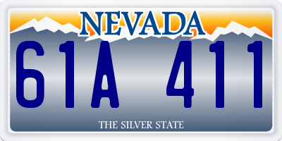 NV license plate 61A411