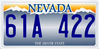 NV license plate 61A422