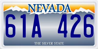 NV license plate 61A426