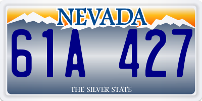 NV license plate 61A427