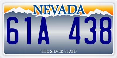 NV license plate 61A438