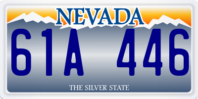 NV license plate 61A446