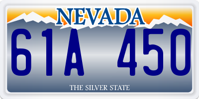 NV license plate 61A450