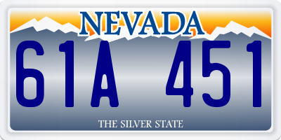NV license plate 61A451