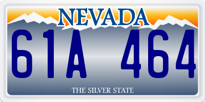 NV license plate 61A464