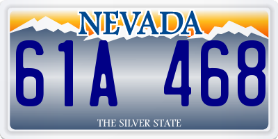 NV license plate 61A468