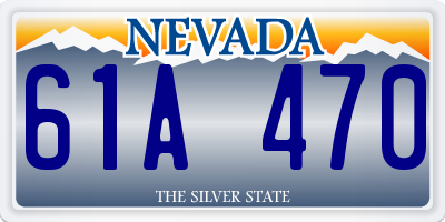 NV license plate 61A470