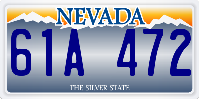 NV license plate 61A472