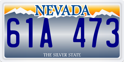 NV license plate 61A473