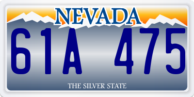 NV license plate 61A475