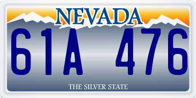 NV license plate 61A476
