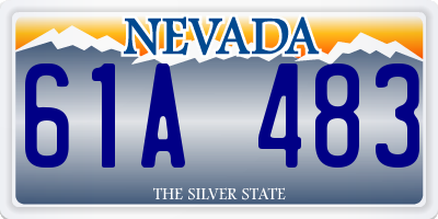 NV license plate 61A483