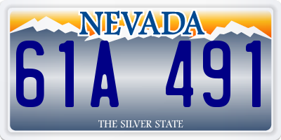 NV license plate 61A491
