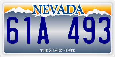 NV license plate 61A493