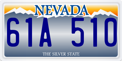 NV license plate 61A510