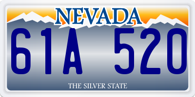 NV license plate 61A520