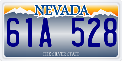 NV license plate 61A528