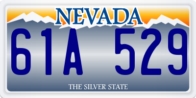 NV license plate 61A529