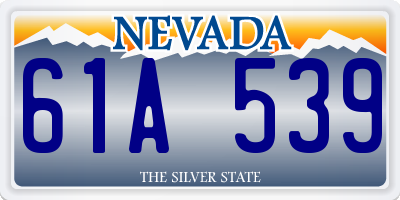NV license plate 61A539
