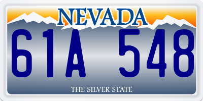 NV license plate 61A548