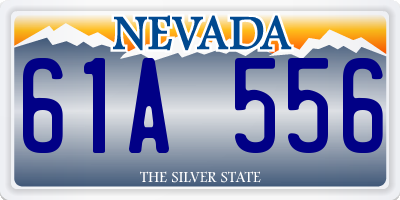 NV license plate 61A556