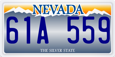NV license plate 61A559