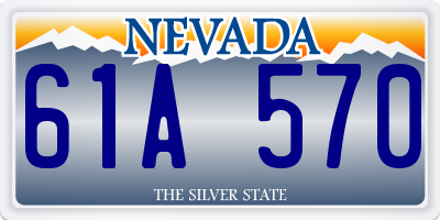 NV license plate 61A570