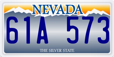 NV license plate 61A573
