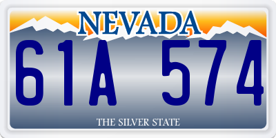 NV license plate 61A574