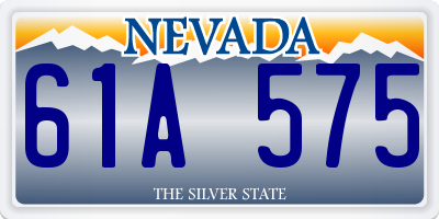 NV license plate 61A575