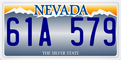 NV license plate 61A579